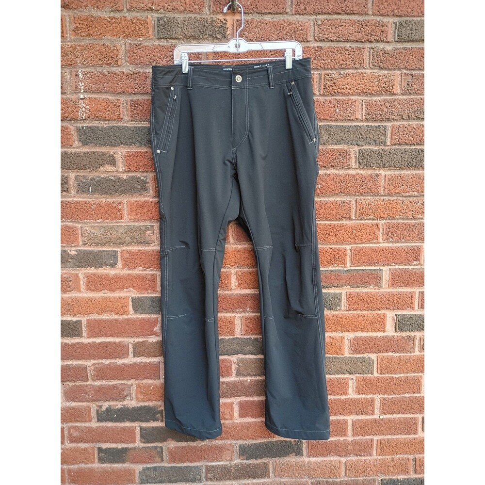 Kuhl Mens Destroyr Pants Black Size 36x32  Nylon Hiking Pants Soft Shell